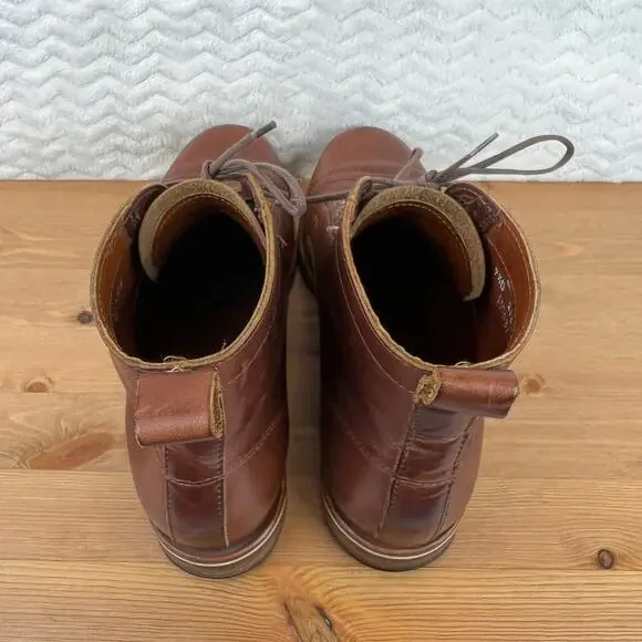 Helm Hollis Mens Boots Cap Toe Brown Leather Sz 9.5 D Mid Combat Hybrid $295 - Picture 10 of 16